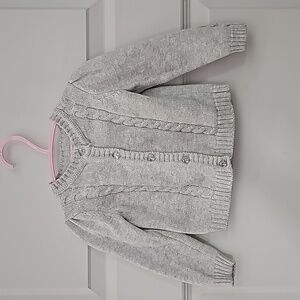 Sparkly silver Cardigan with heart buttons